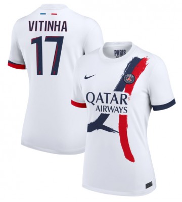 Paris Saint-Germain Vitinha #17 Segunda Equipación Mujer 2024-25 Manga Corta